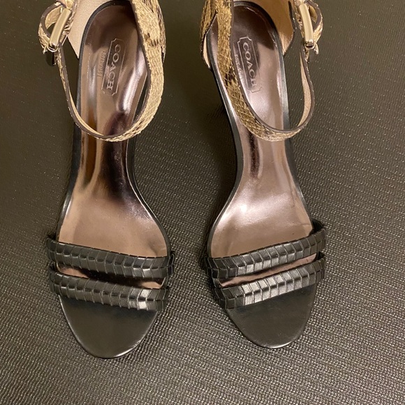Coach heel open toe heels - Picture 2 of 6